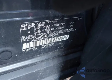 2021 Toyota Venza Xle из США, поврежденный, VIN JTEAAAAHXMJ014088